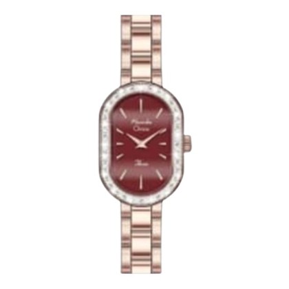 Alexandre Christie ALCW2B96LHBRGRE Red Dial Rose Gold Stainless Steel Analog Women Watch